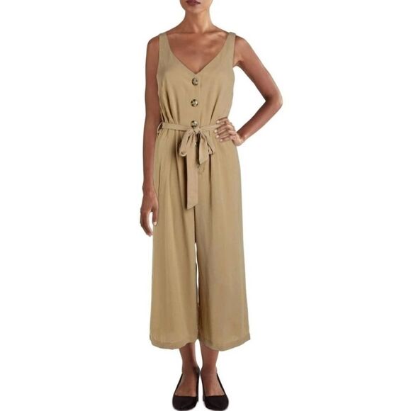 Max+Ash Jumpsuit Size Small Wide‎ Leg Cropped Sleeveless NWT - Picture 1 of 3